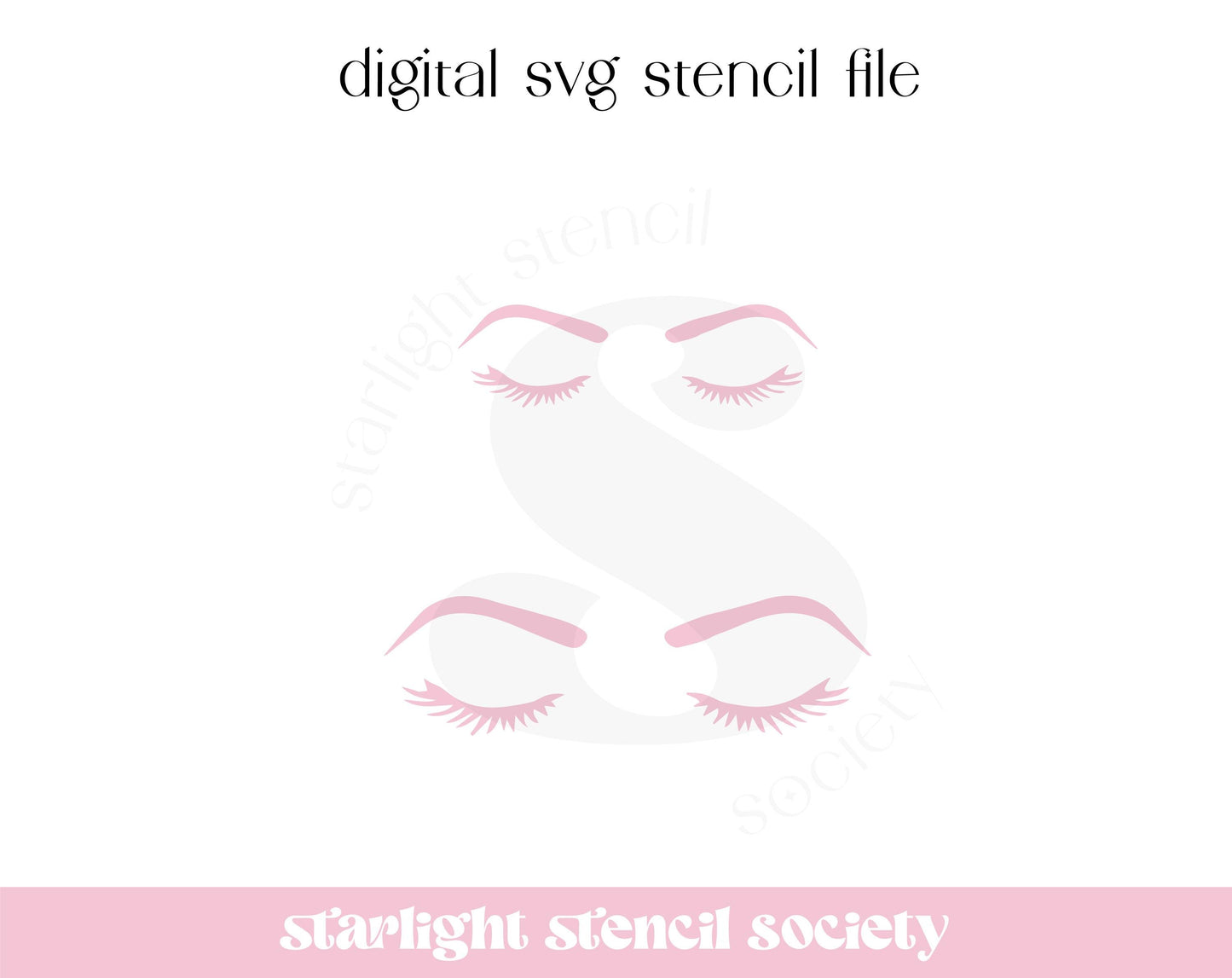 Eyelash Eyebrows SVG File