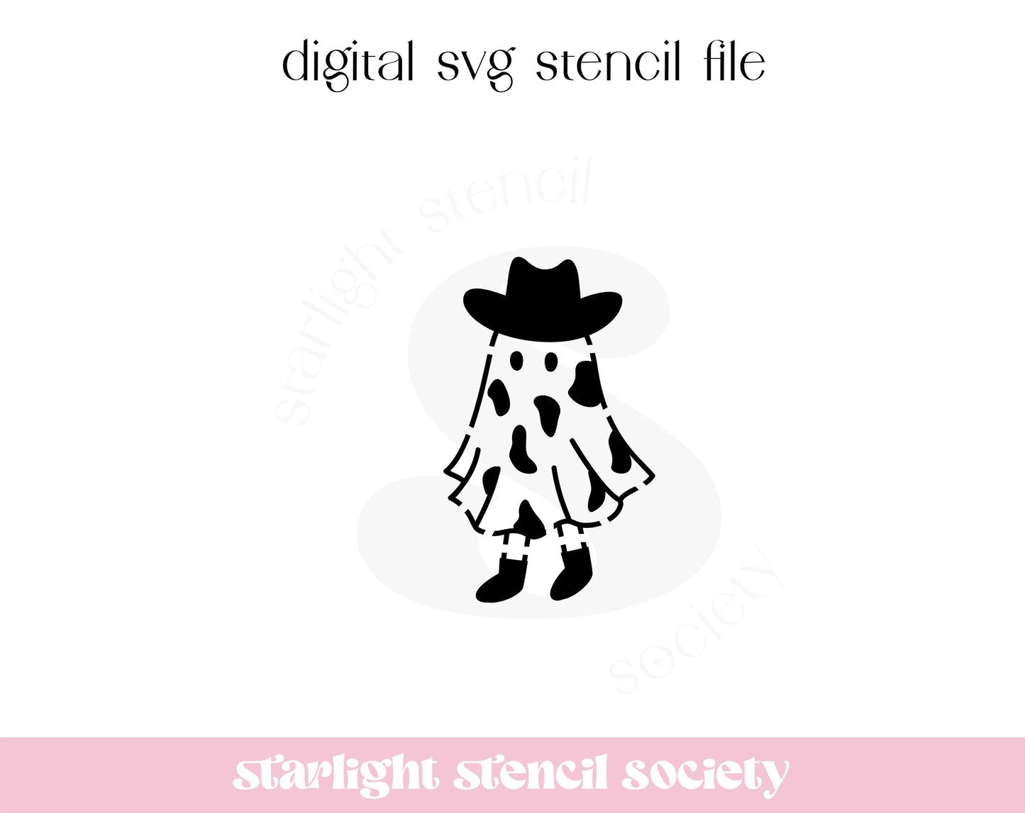 Cowgirl Ghost PYO SVG File