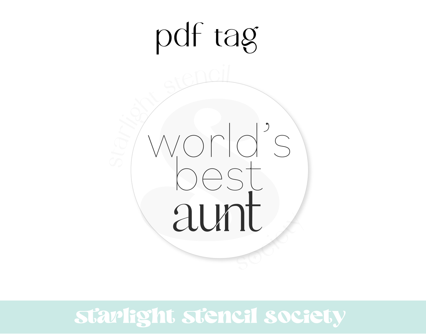 Worlds Best Aunt PDF Tag