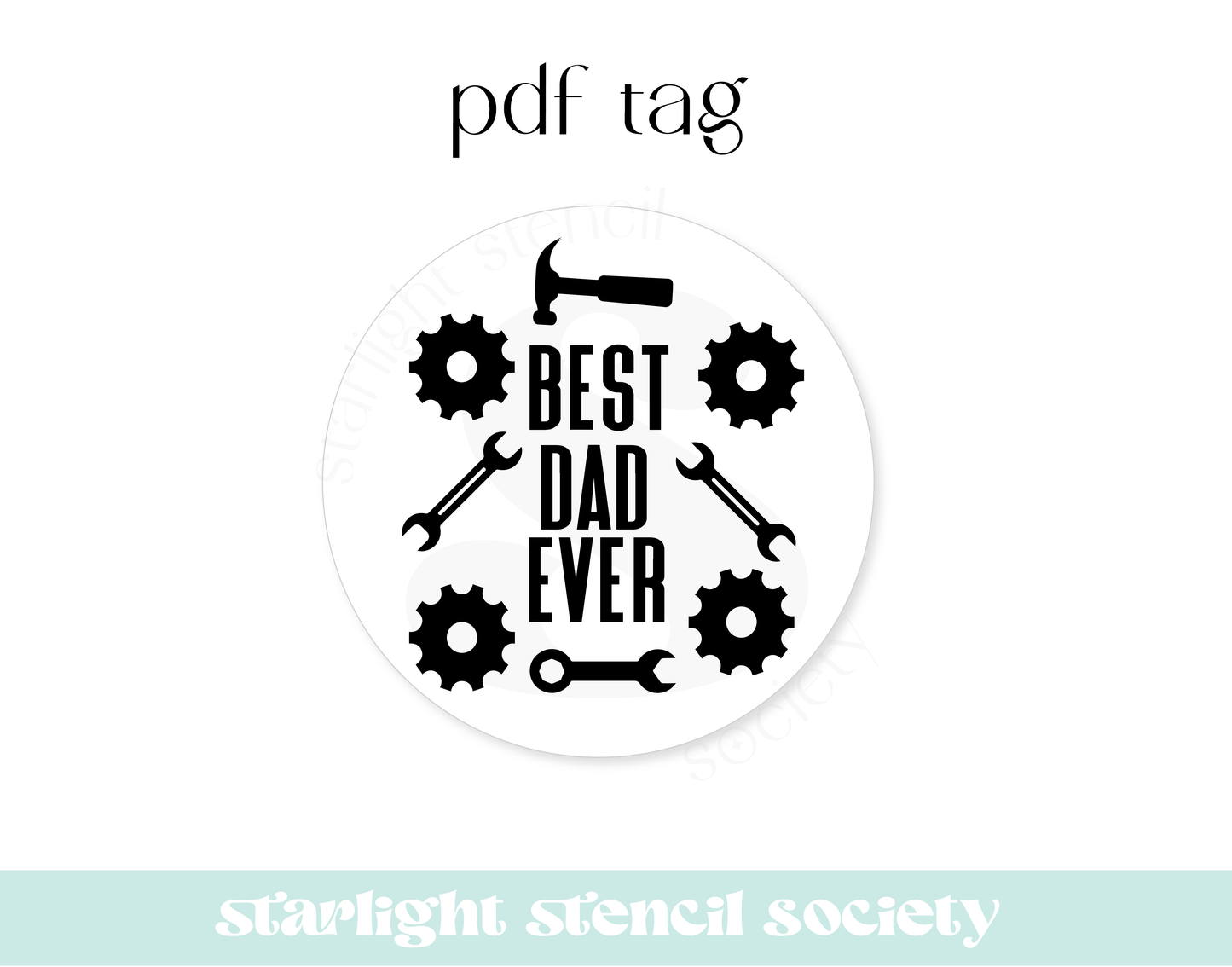 Best Dad Ever Tools PDF Tag