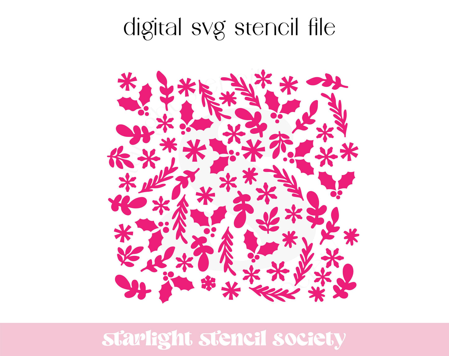 Winter Holly Scatter SVG File