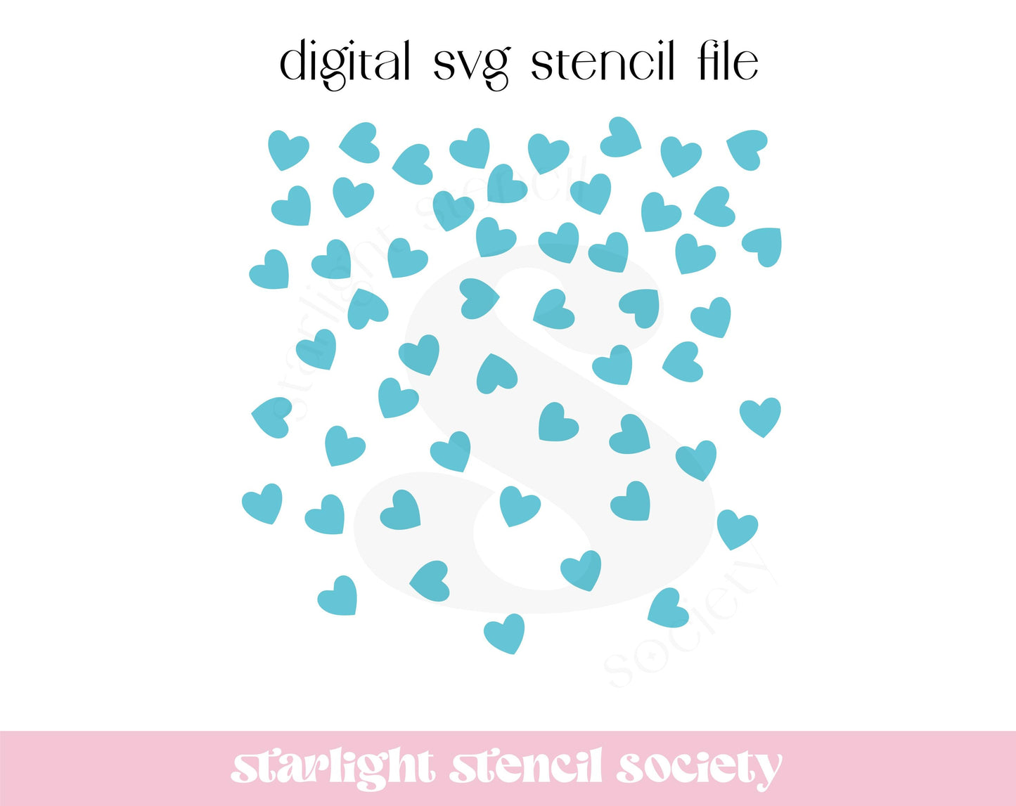 Heart Cascade SVG File