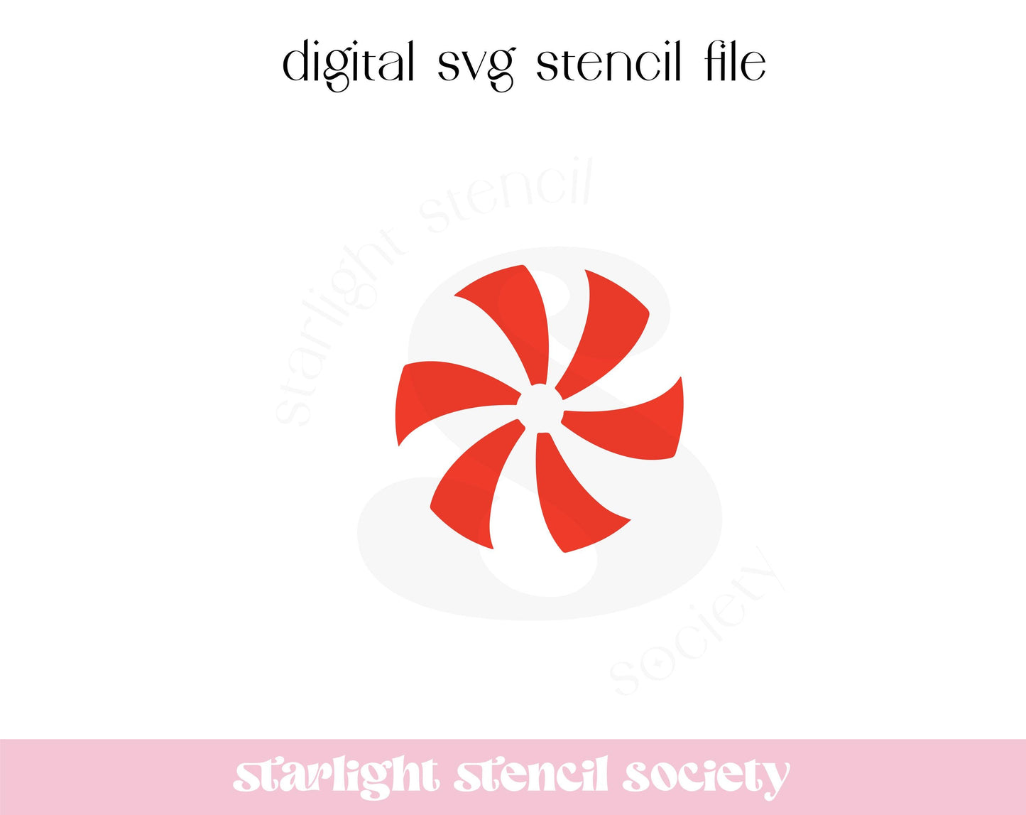 Peppermint Swirl 4 sizes SVG File