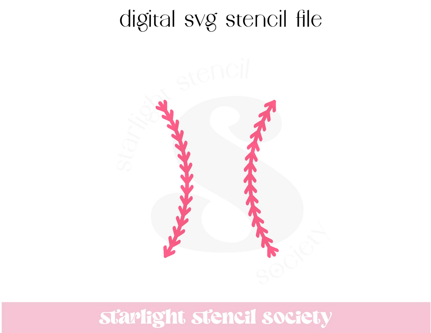 Baseball Stitching 2 SVG File