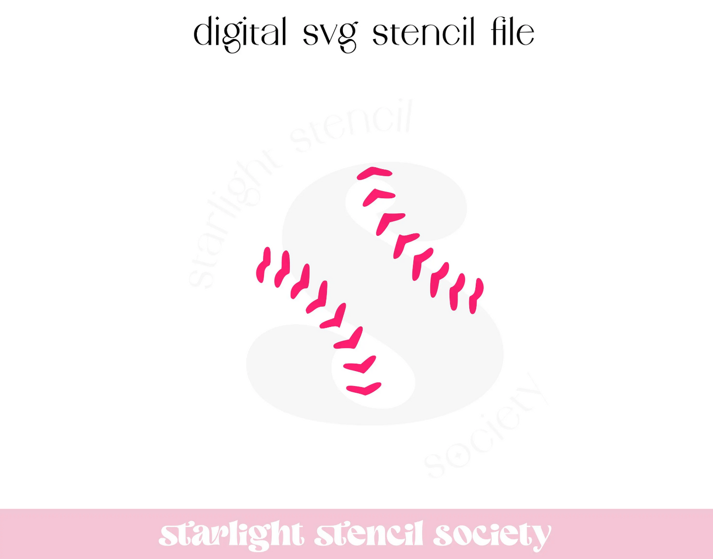 Baseball Stitching 1 SVG File