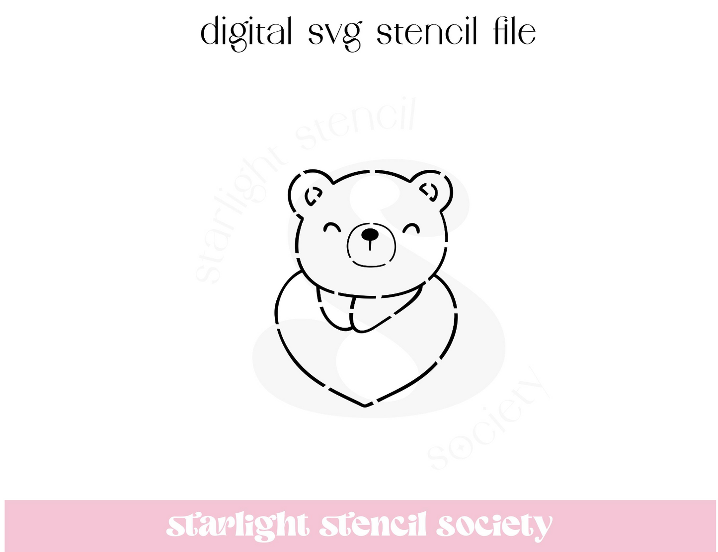 Bear Heart PYO SVG File