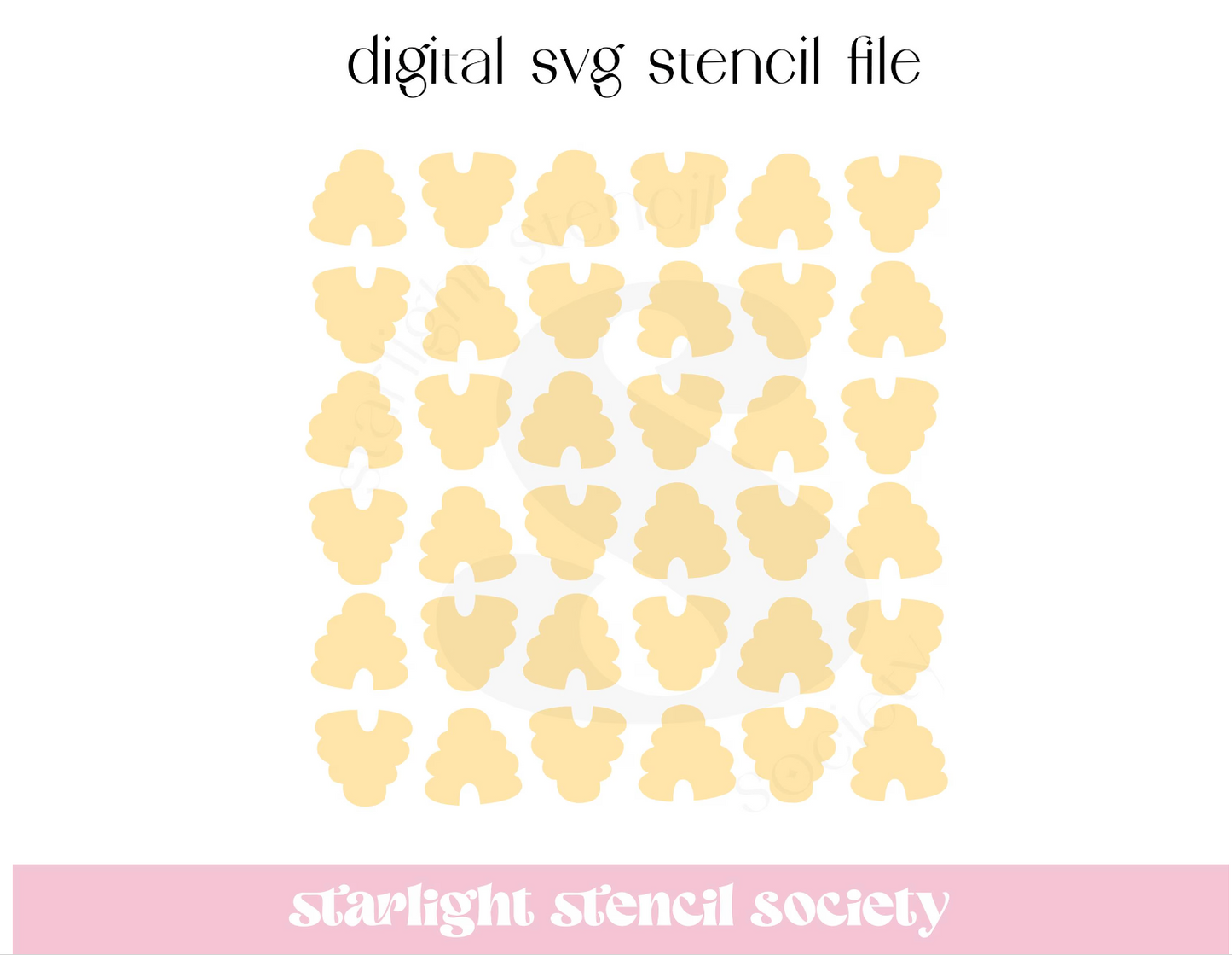 Bee Hive Rows SVG File