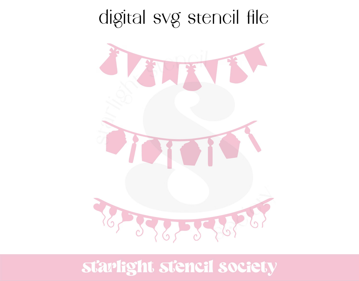 Birthday Banners SVG File