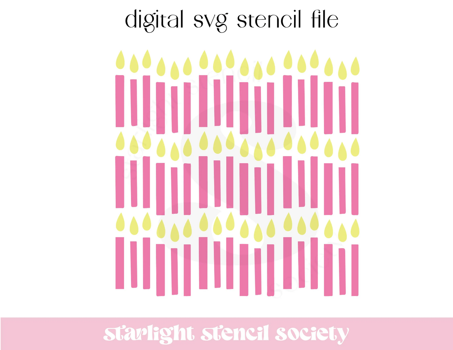 Birthday Candles 2 Part SVG File