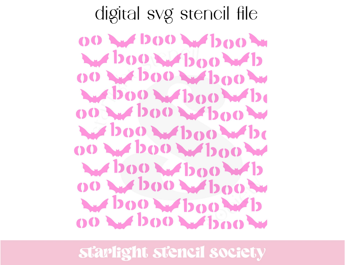 Boo Bats Lowercase SVG File