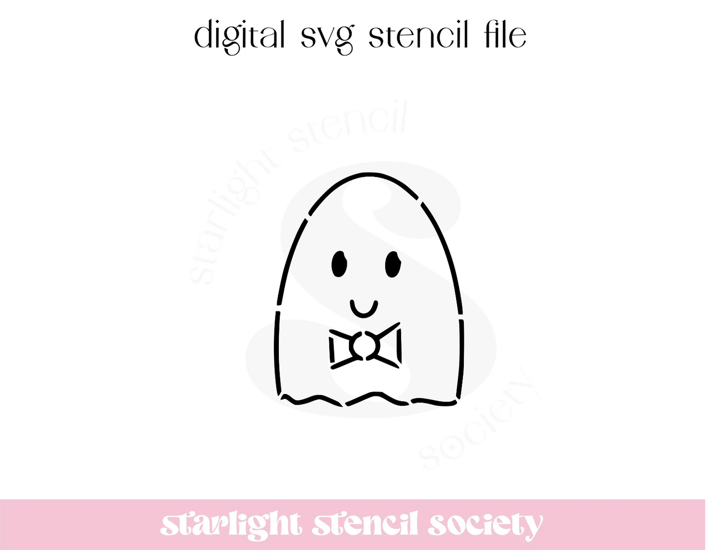 Bowtie Ghost PYO SVG File