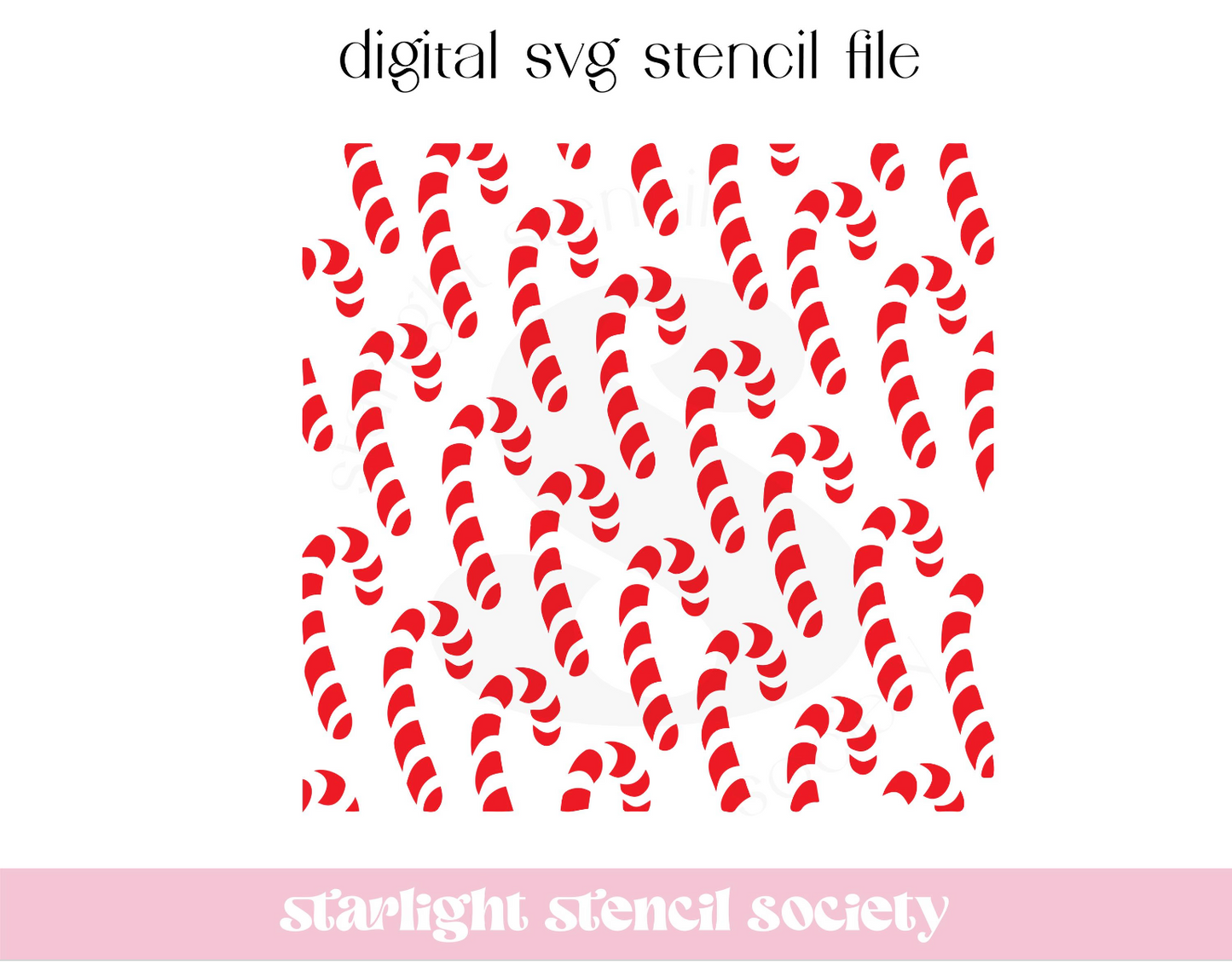 Candy Cane Rows SVG File