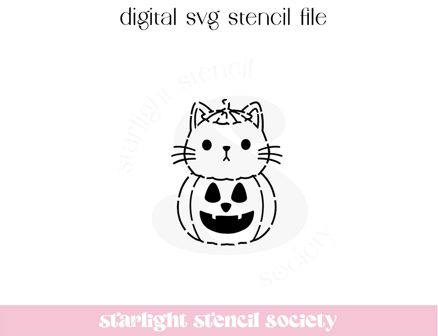 Cat Pumpkin PYO SVG File