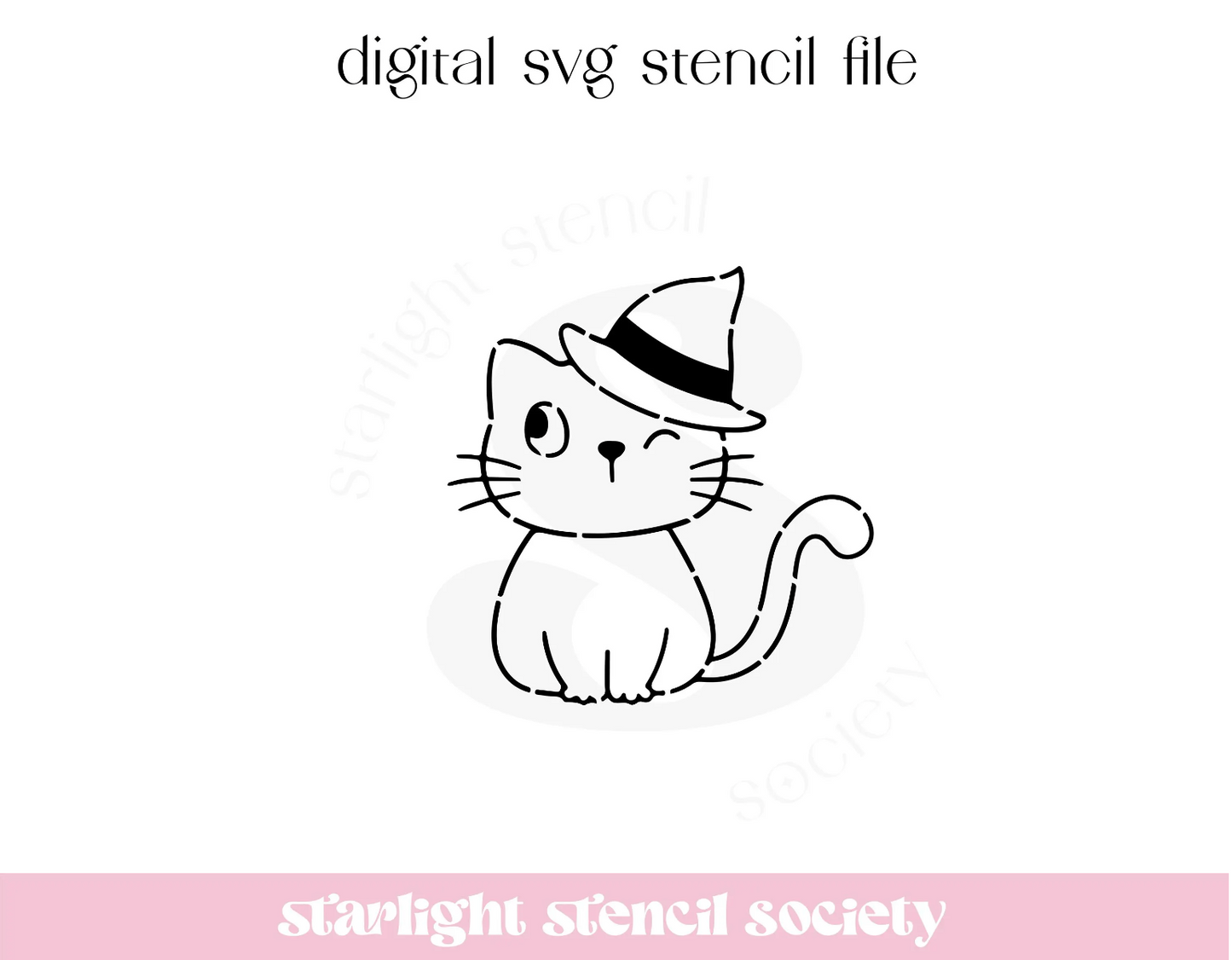 Cat Witch PYO SVG File