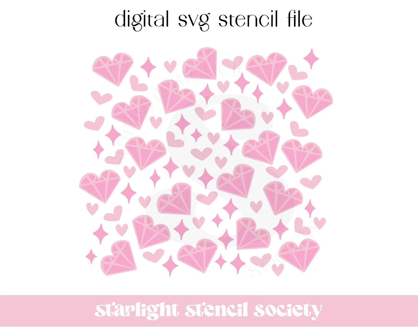 Diamond Heart SVG File