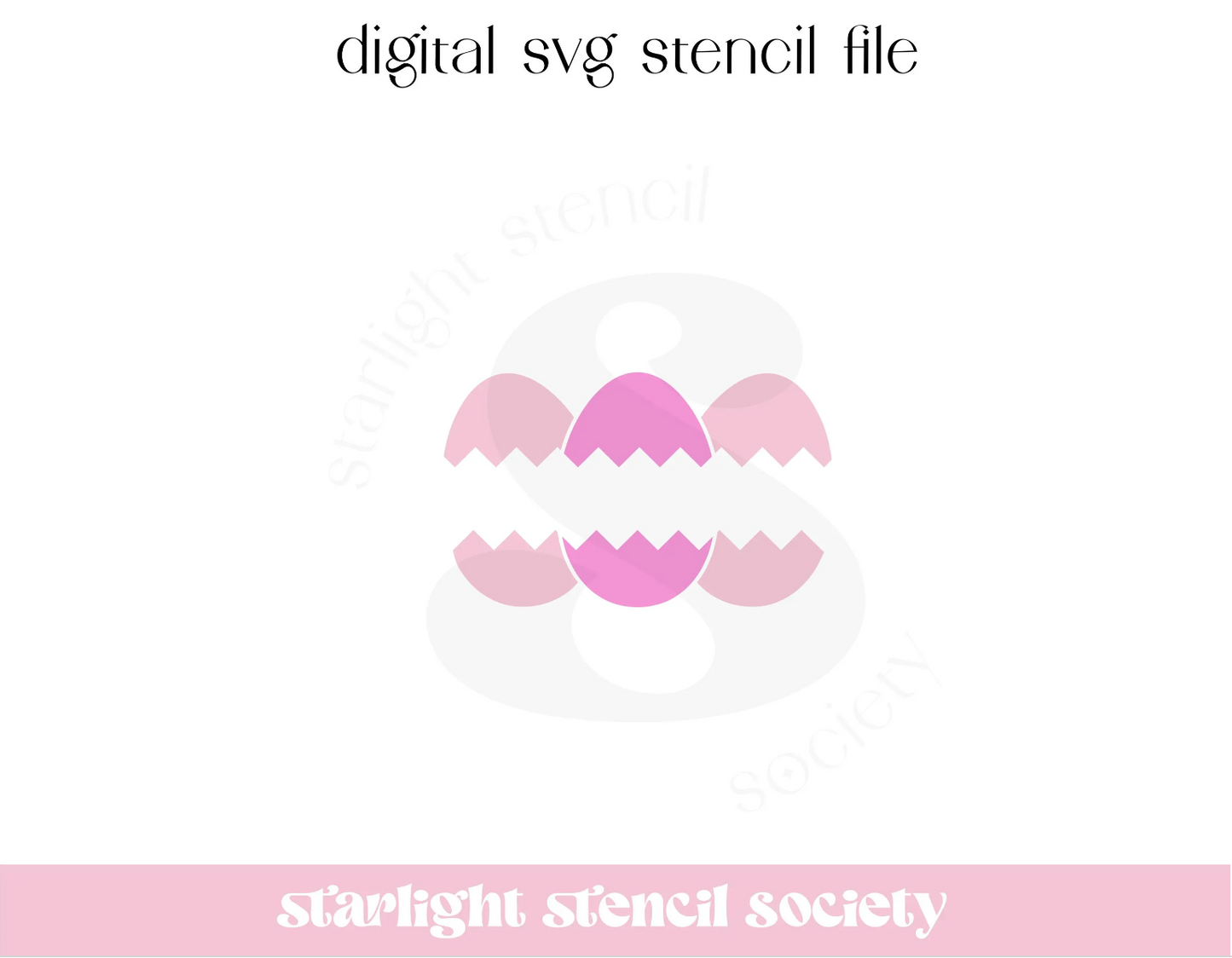Cracked Egg 2 part SVG File