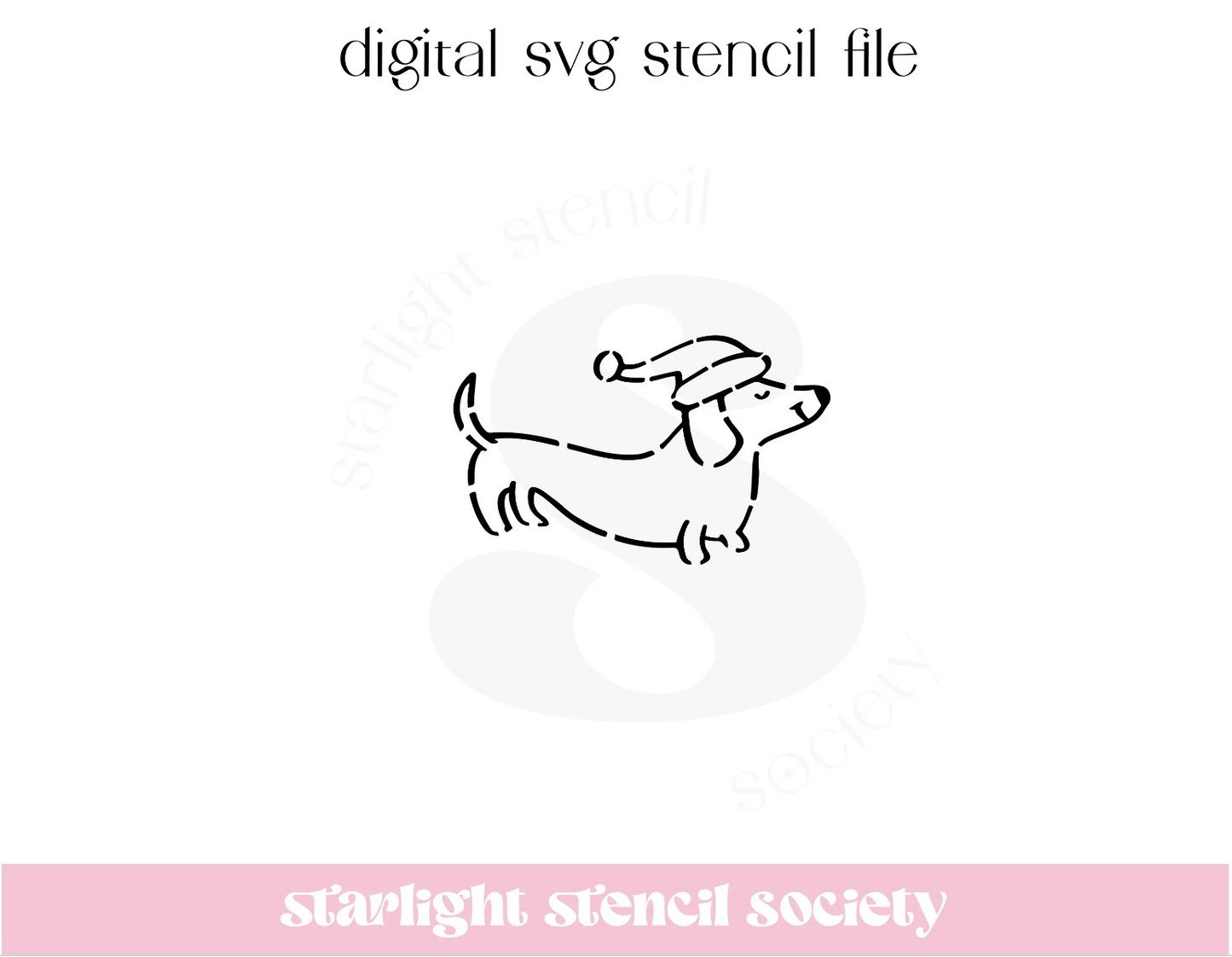 Dachshund Santa Hat PYO SVG File