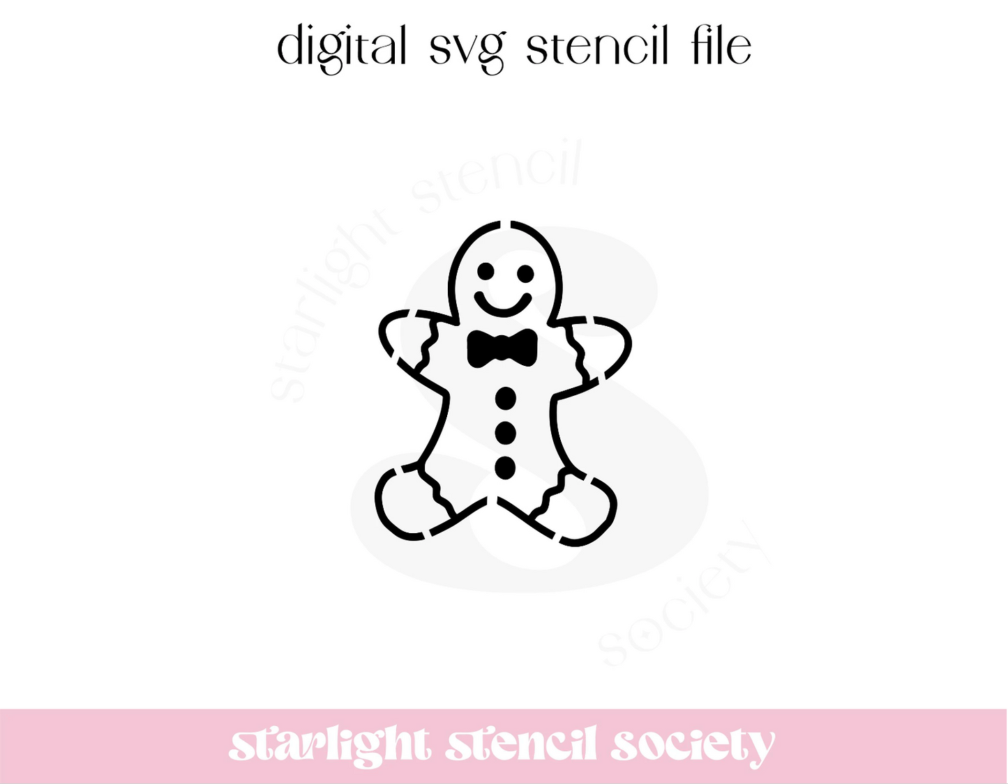 Gingerbread Boy PYO SVG File