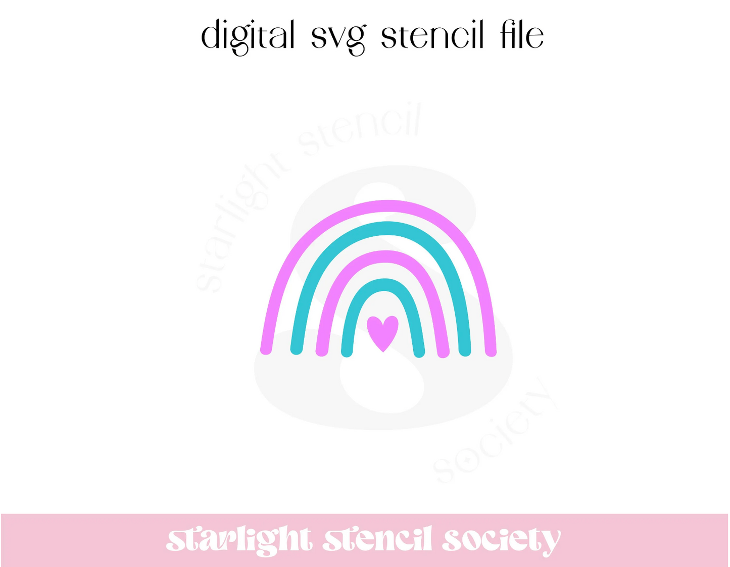 Heart Rainbow 2 part SVG File