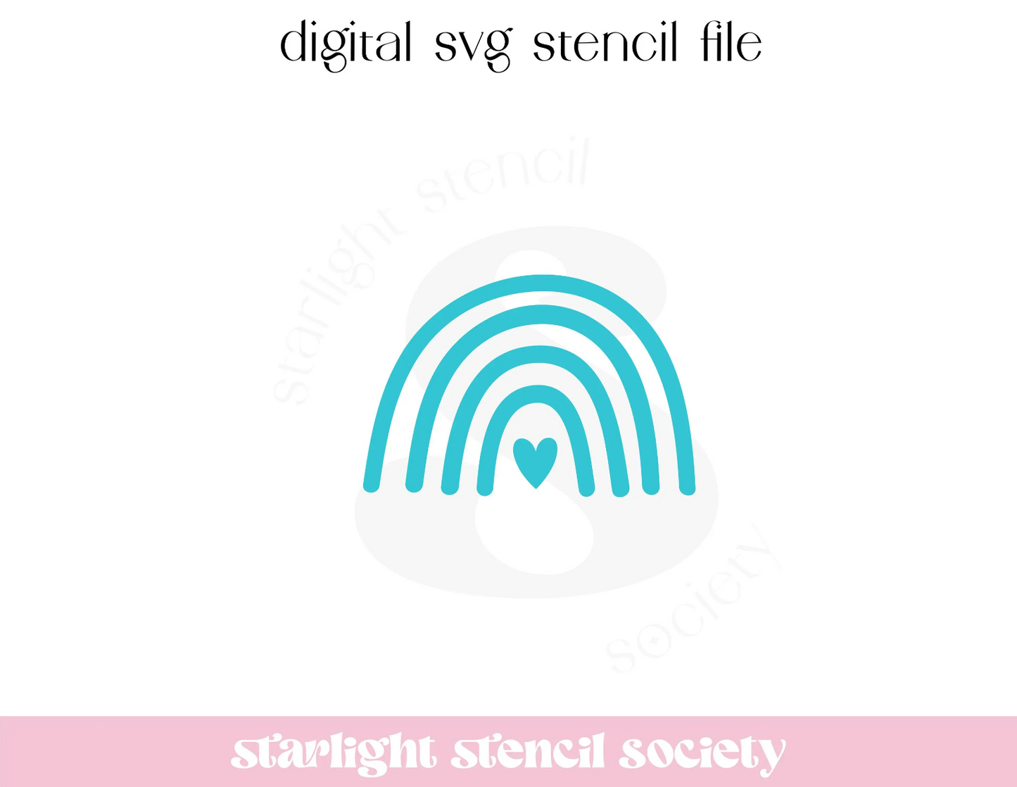 Heart Rainbow SVG File