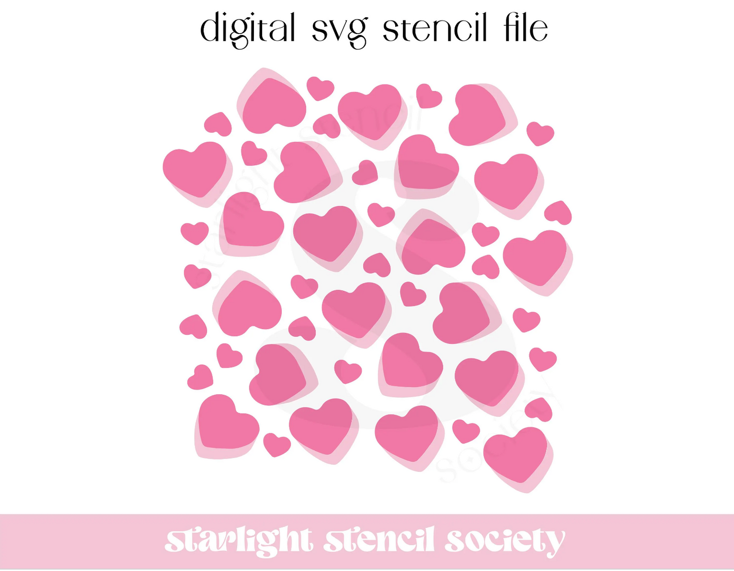 Heart Shadow 2 part SVG File