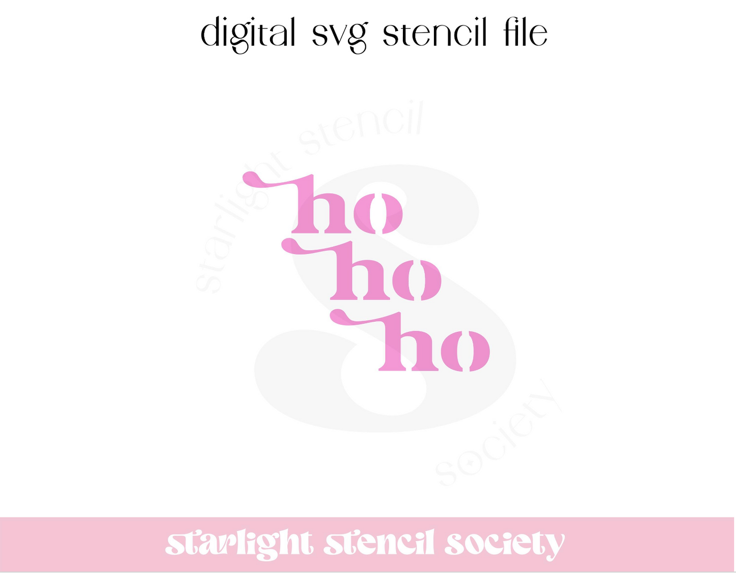Ho Ho Ho Retro SVG File