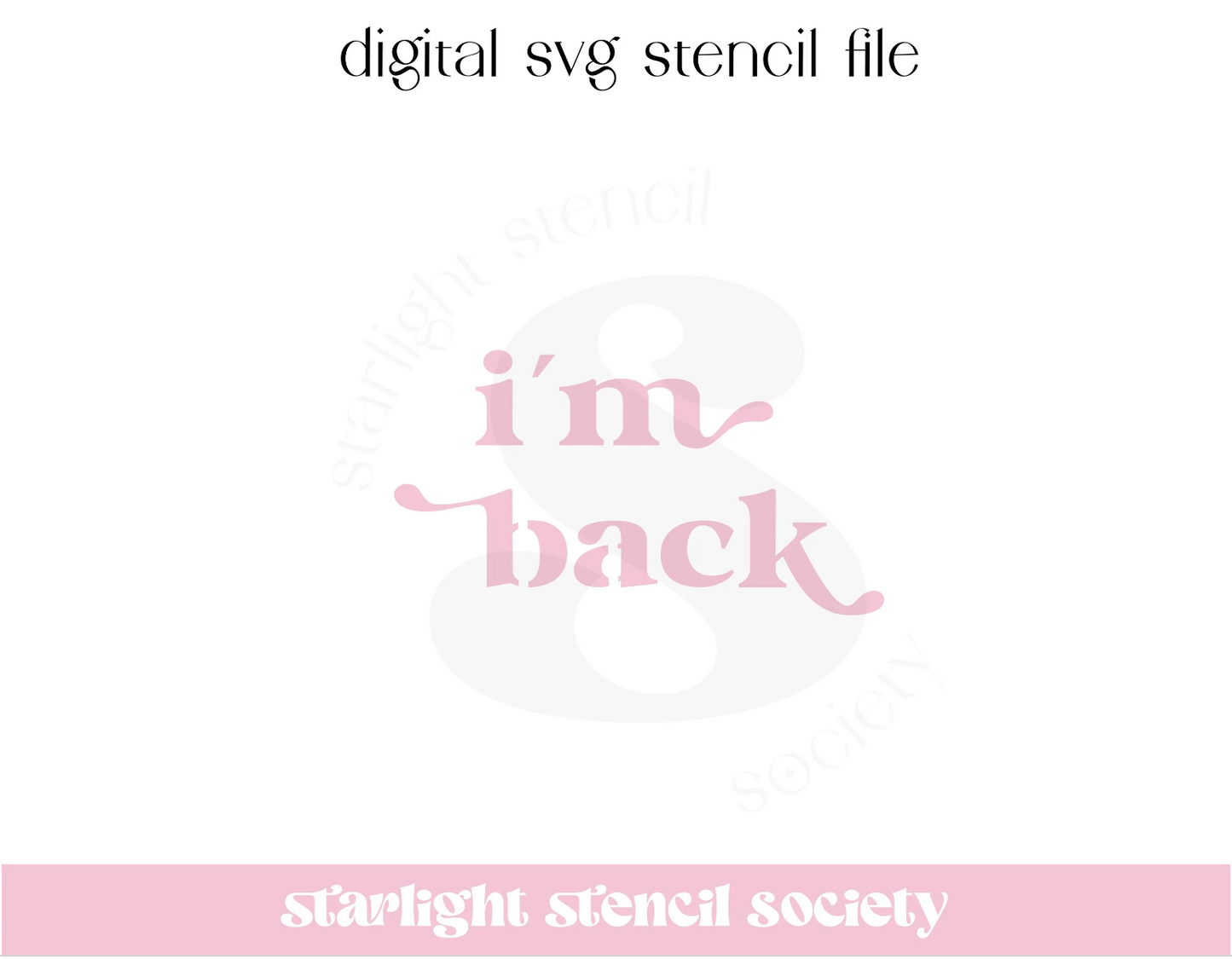 I'm Back Retro SVG File