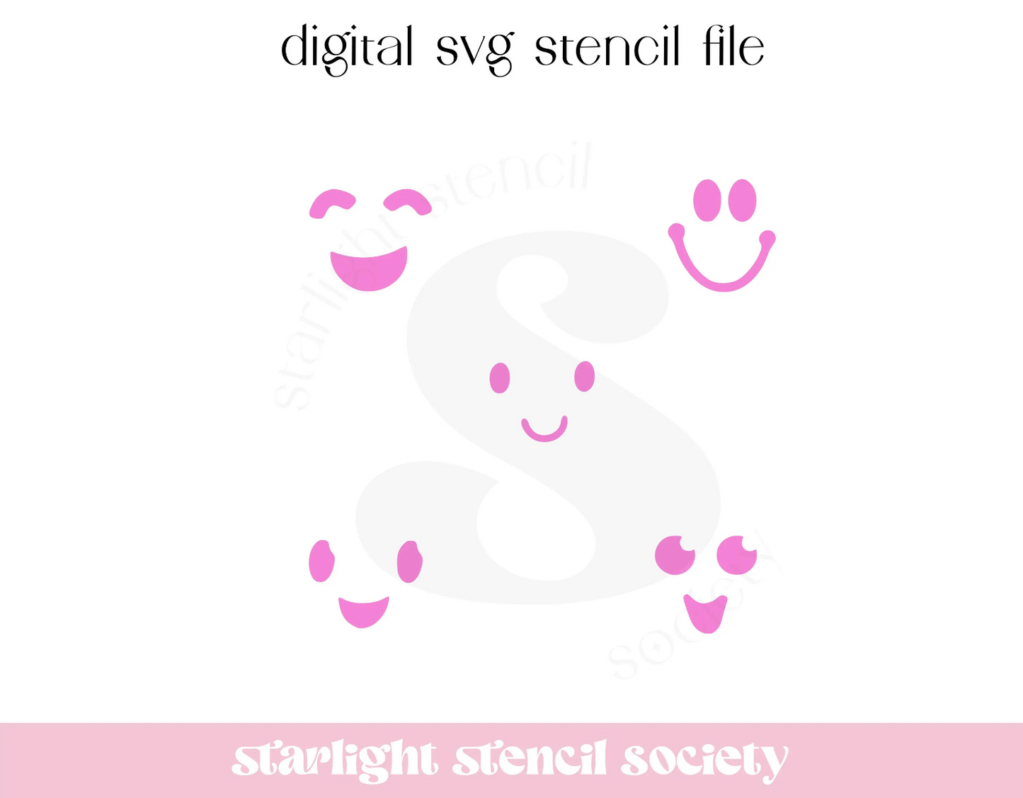 Kawaii Faces 2 SVG File