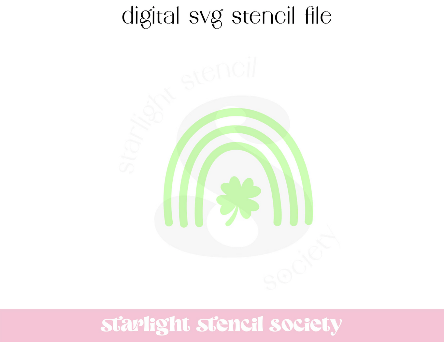 Rainbow Clover SVG File