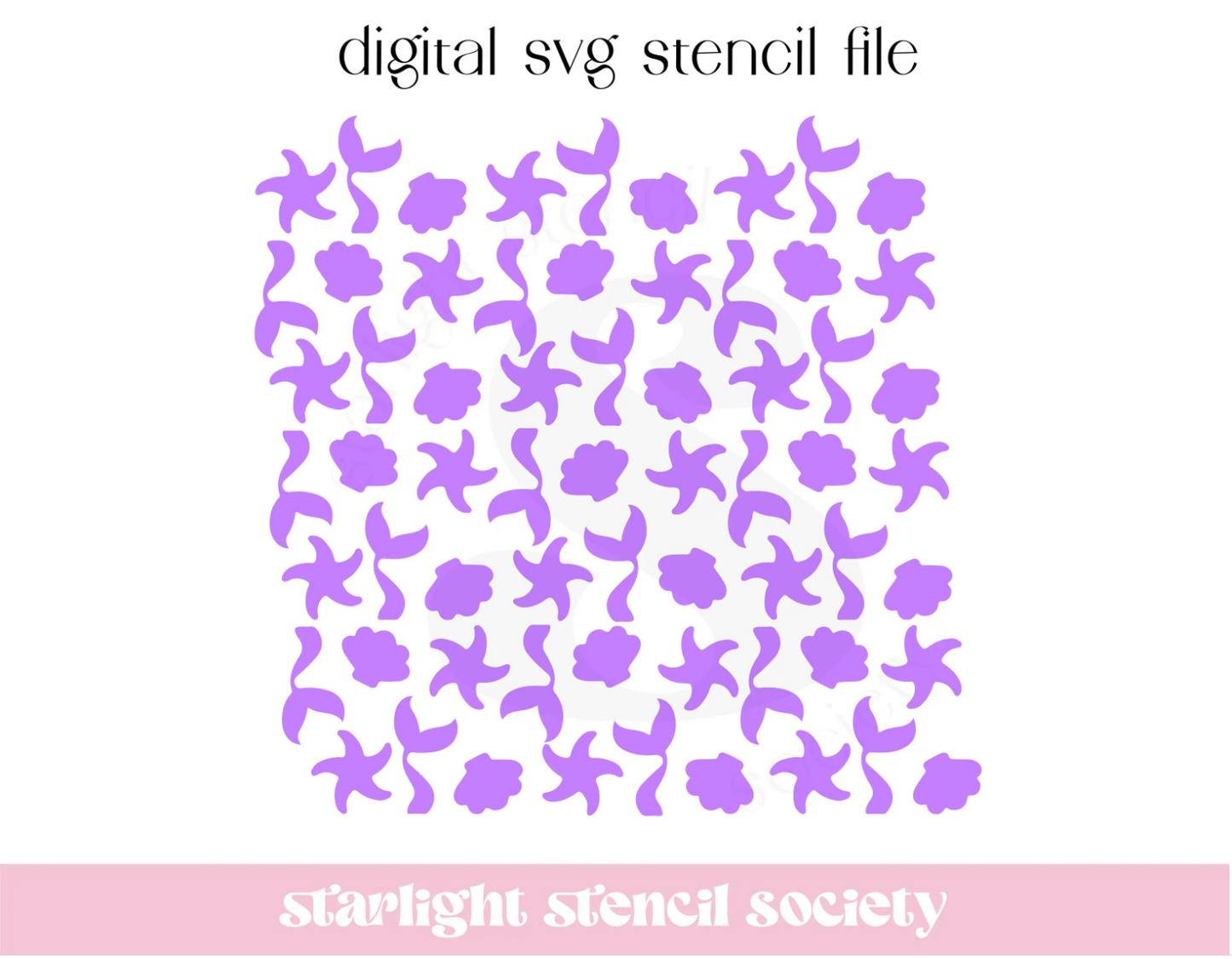 Mermaid Scatter SVG File