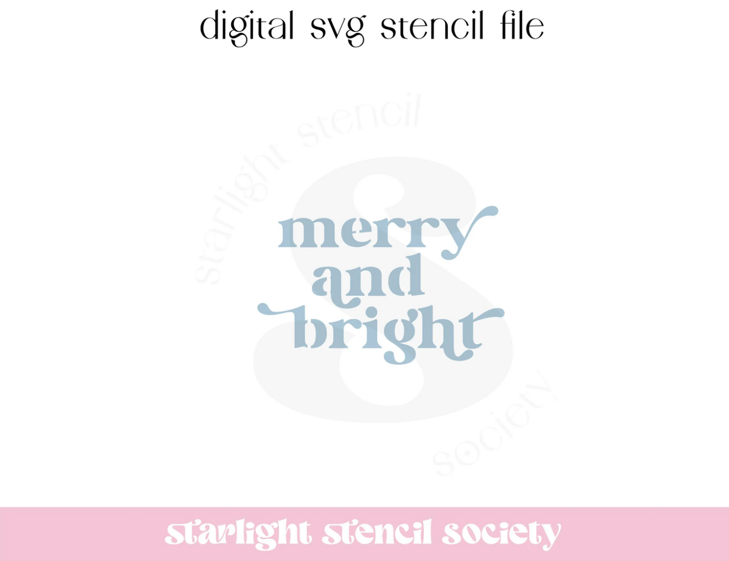 Merry and Bright Retro SVG File