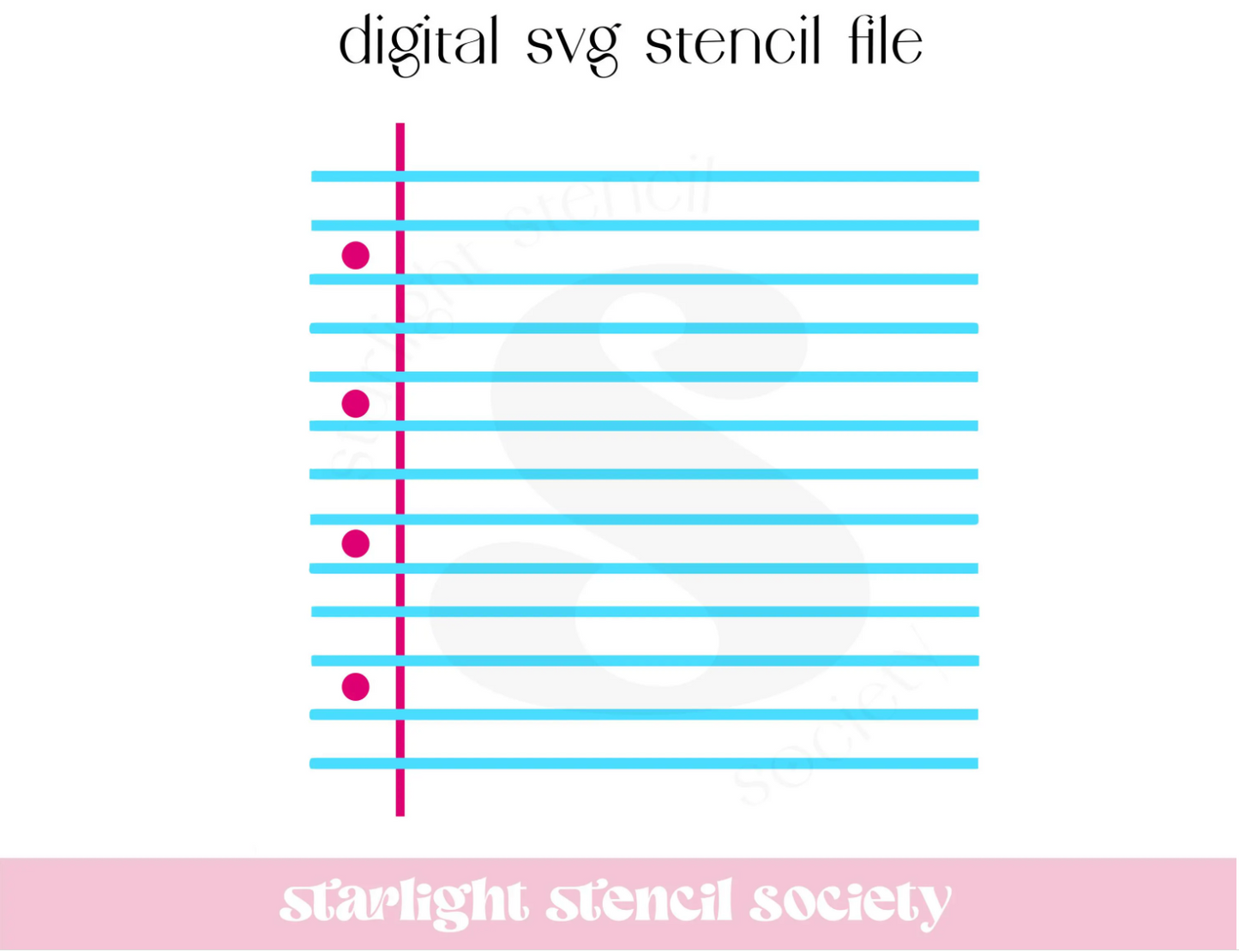 Notebook Lines 2 part SVG File