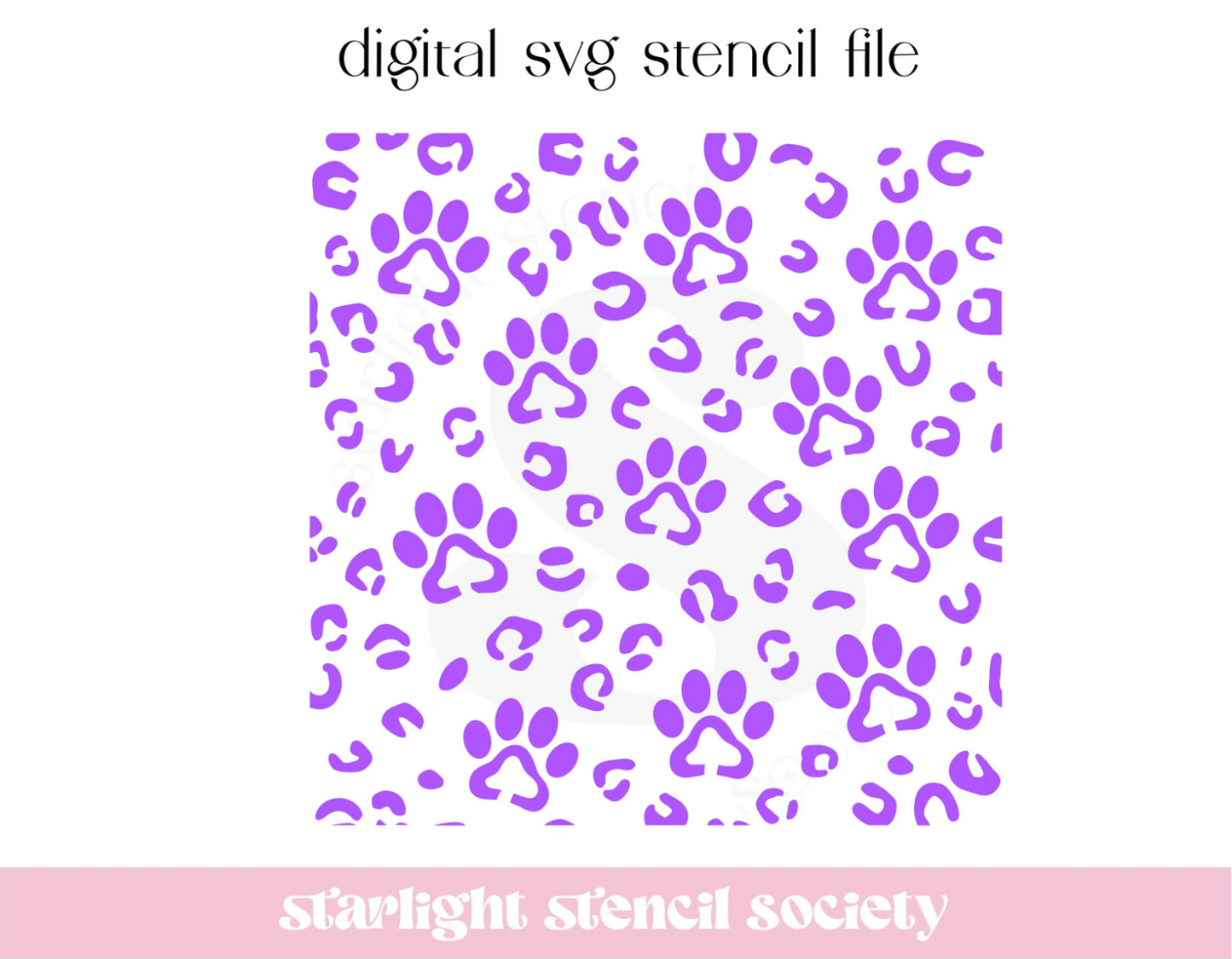 Paw Cheetah Scatter SVG File