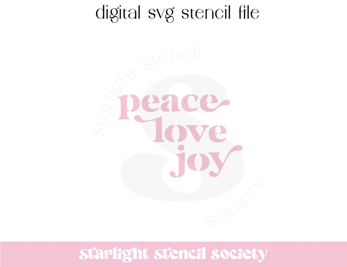 Peace Love Joy Retro SVG File