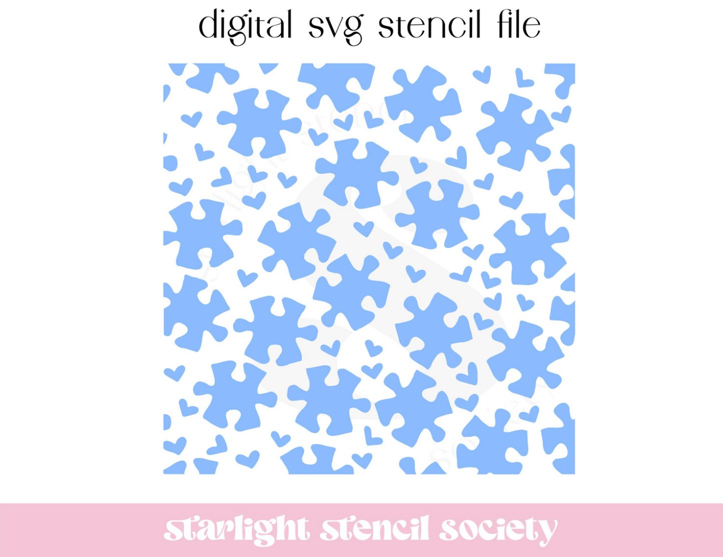 Puzzle Heart Scatter SVG File