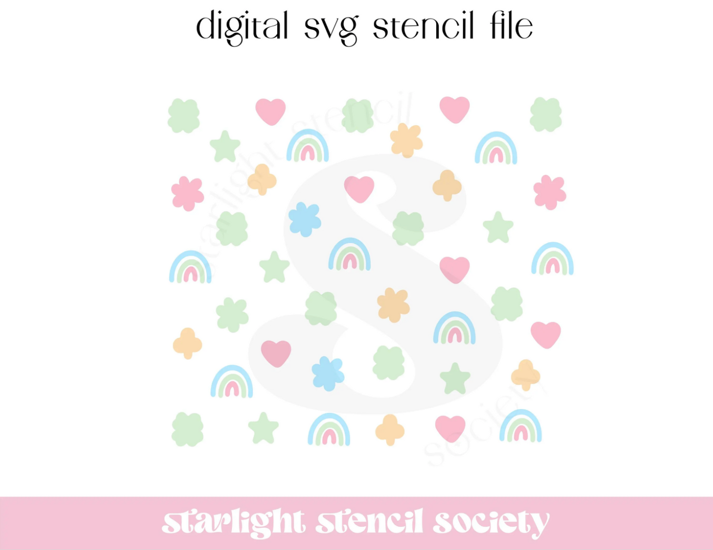 Lucky in Love Rows 4 part SVG File