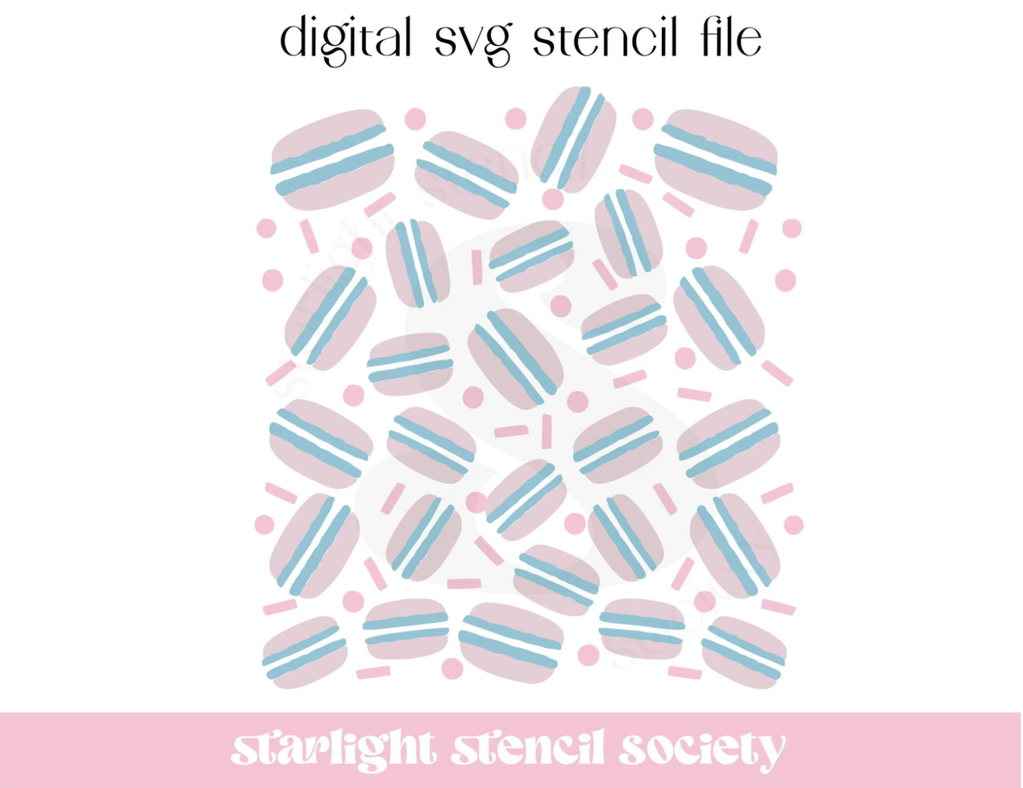 Macaron Scatter 3 part SVG File