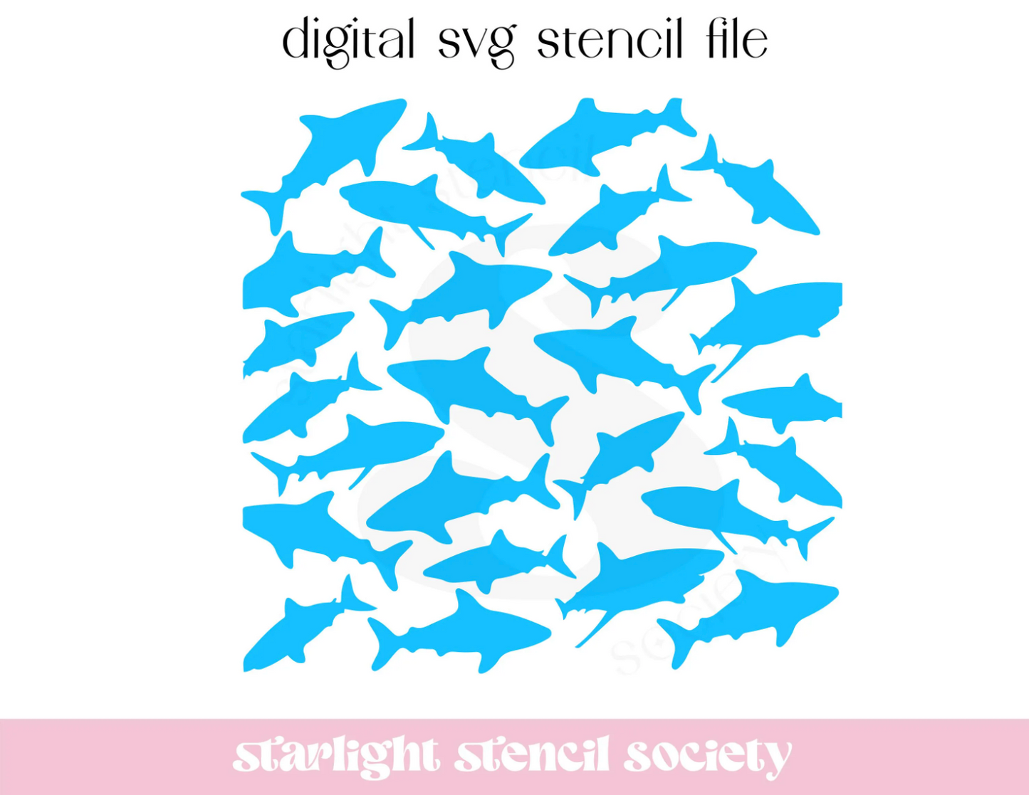 Shark Scatter SVG File