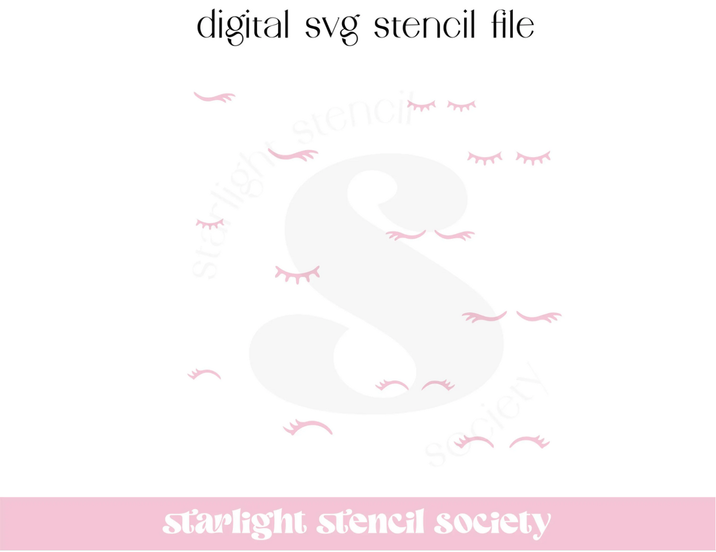 Small Eyelashes SVG File