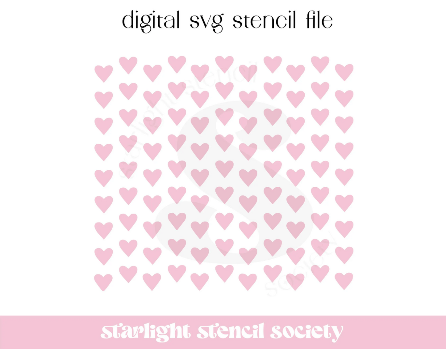 Staggered Hearts SVG File