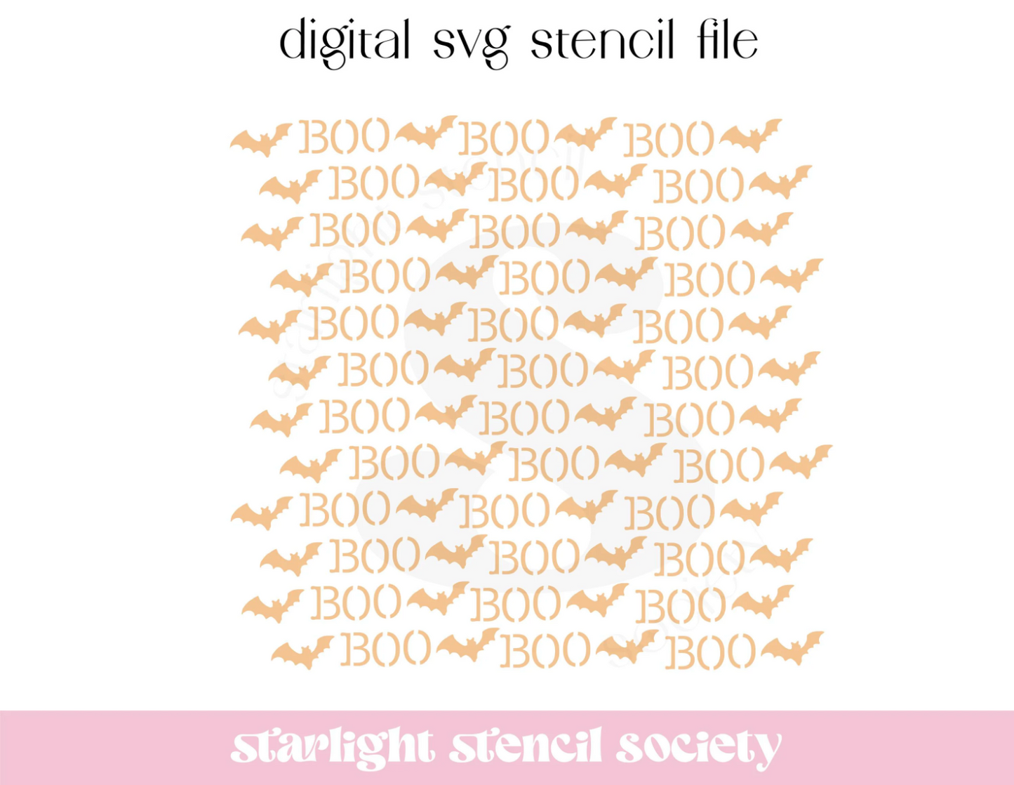Boo Bats Repeated SVG File