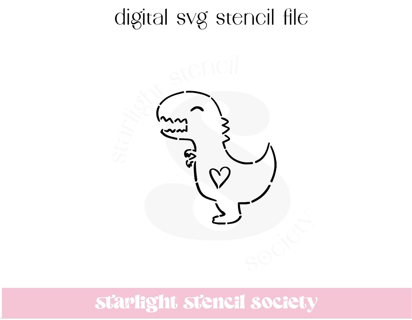 Dino Heart PYO SVG File