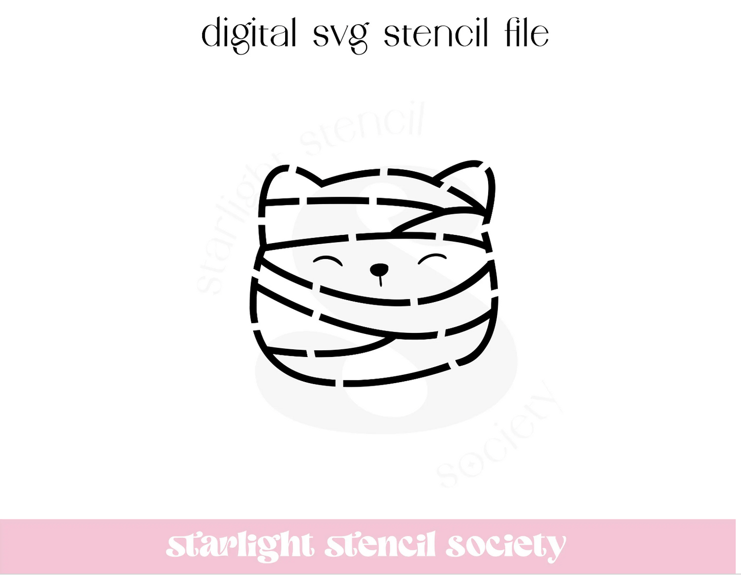 Cat Mummy PYO SVG File