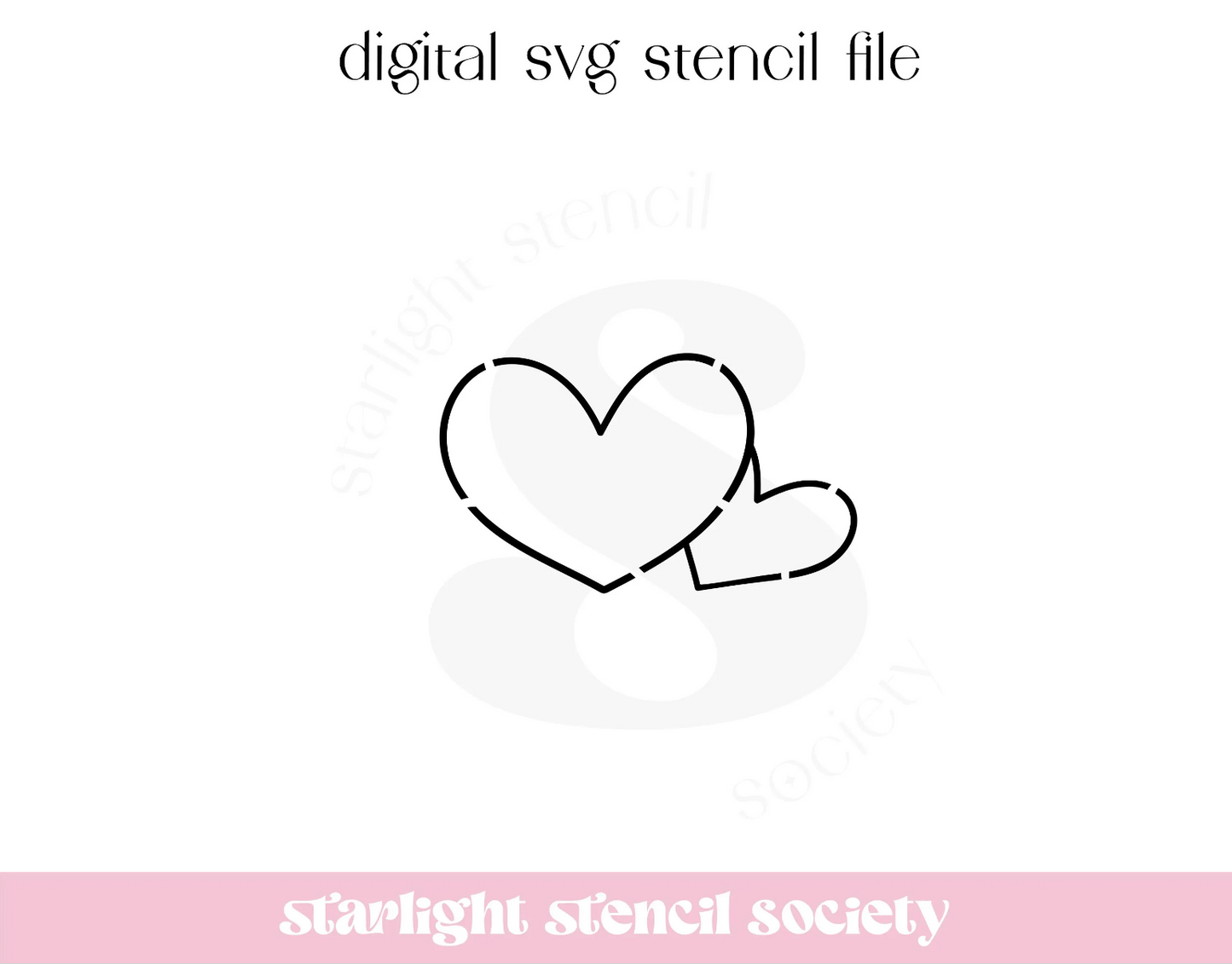 Two Hearts PYO SVG File