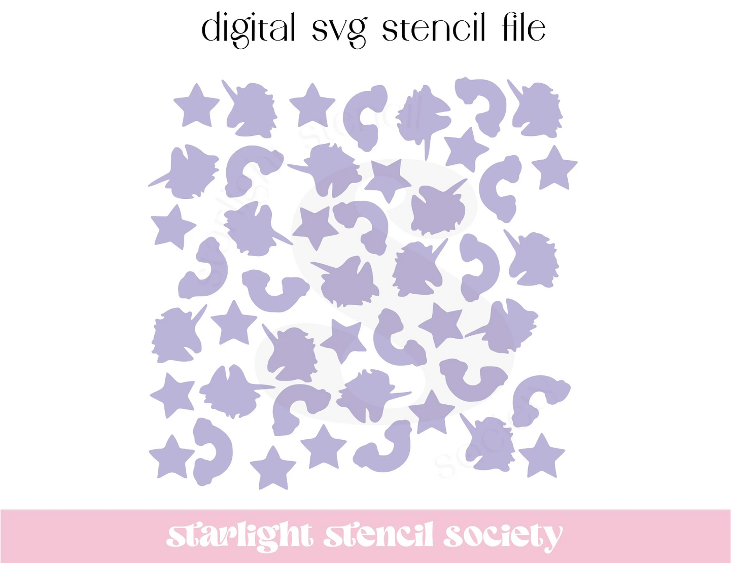 Unicorn Scatter SVG File