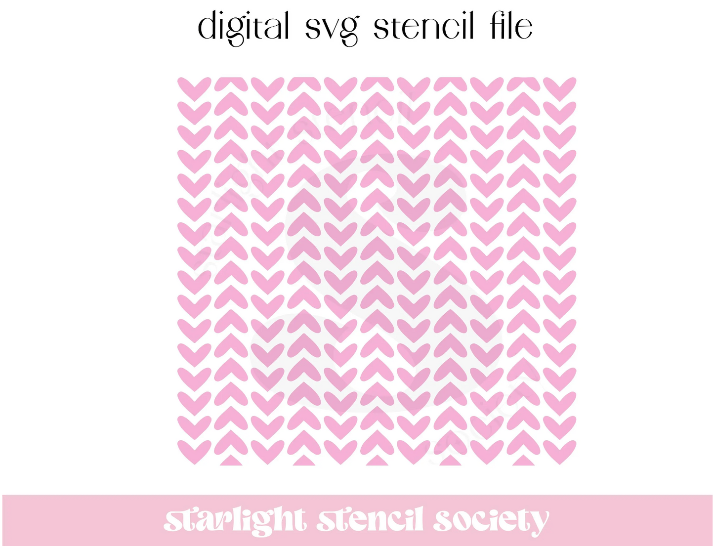 Vertical Hearts SVG File