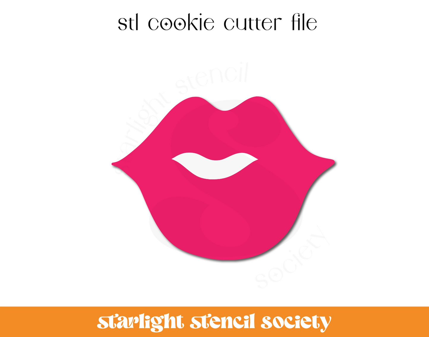 Big Lips STL Cookie Cutter File