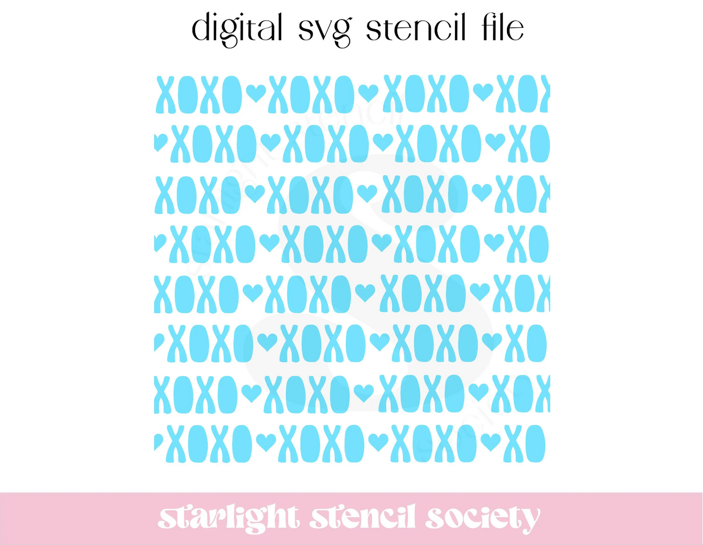 XOXO Background SVG File