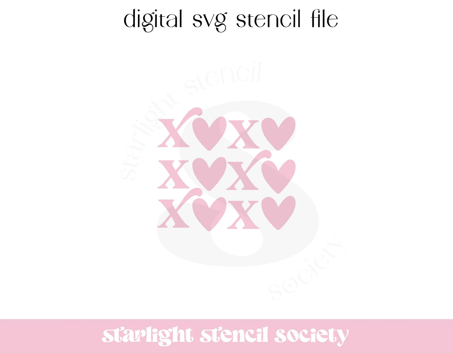 XOXO Heart SVG File