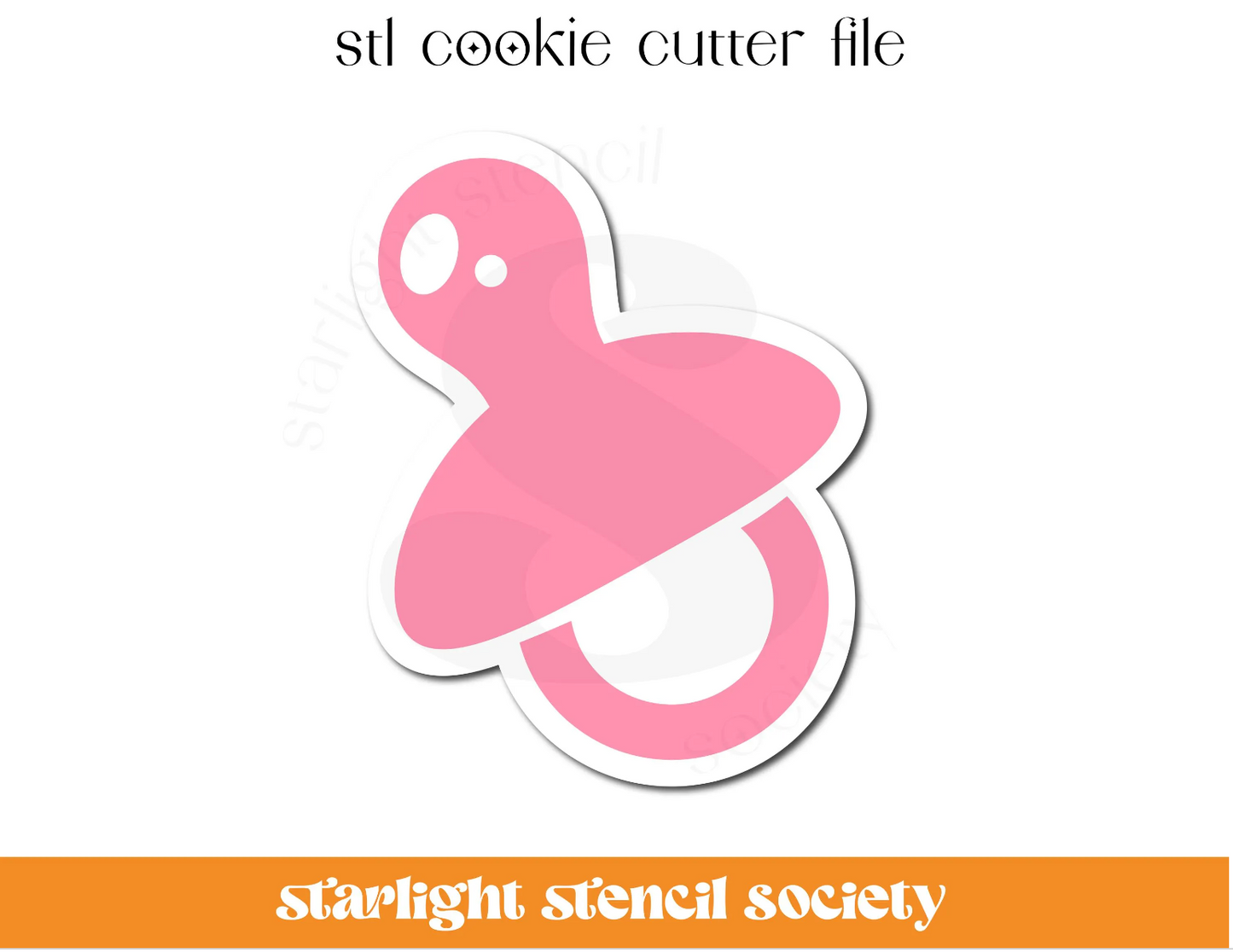 Baby Pacifier STL Cookie Cutter File